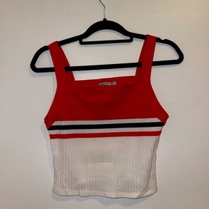 Tank top, XS, red and white color